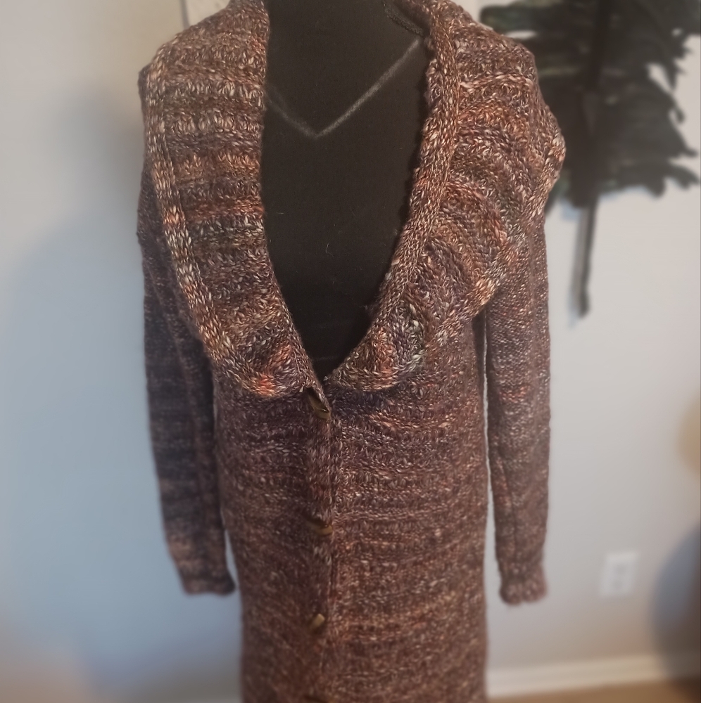 Chunky Knit Brown Cardigan
